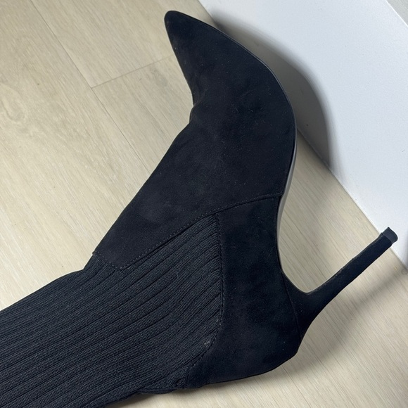 Zara Elegant Black Over-the-Knee sock Boots - Picture 2 of 3
